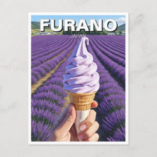 Cartão Postal Viagem dos Campos de Lavanda Furano Japão