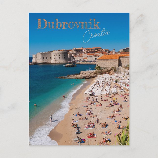 Cartão Postal Viagem Dubrovnik Croácia (Frente)