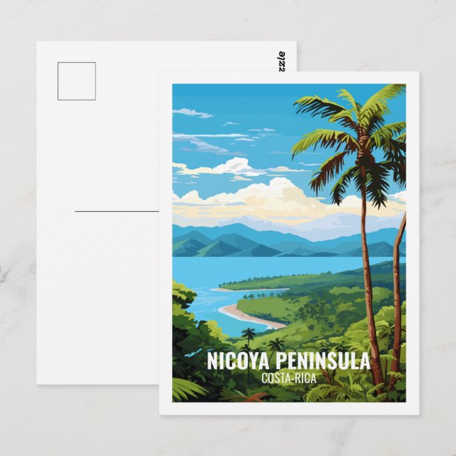 Cartão Postal Viagem Familiar Costa Rica da Península de Nicoya (Frente/Verso)