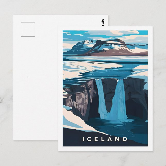 Cartão Postal Viagem Familiar da Islândia (Frente/Verso)