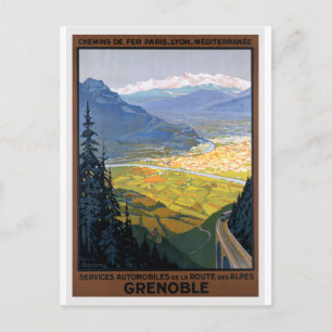 Cartão Postal Viagem Ferrovia Francesa Vintage Alpes