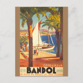 Cartão Postal Viagem francês Vintage Cote D'Azur