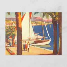 Cartão Postal Viagem francês Vintage Cote D'Azur