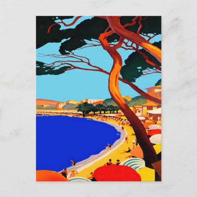 Cartão Postal Viagem francês Vintage Cote D'Azur (Frente)