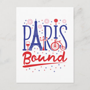Cartão Postal Viagem Francesa Limitada a Paris Viajante Viagem