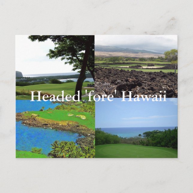 Cartão Postal Viagem Hawaii Fore Golf (Frente)