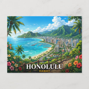 Cartão Postal Viagem Honolulu Havaí