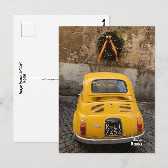 Cartão Postal Viagem | Itália - Roma, Alegria de Férias (Frente/Verso)