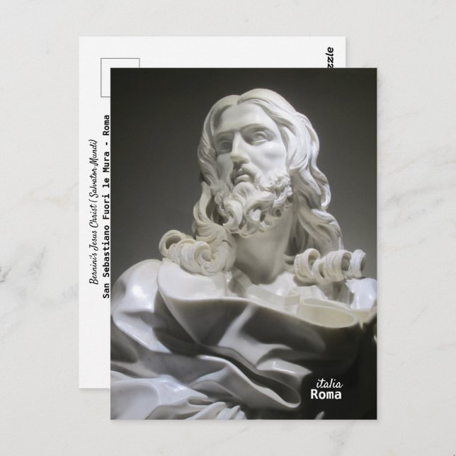 Cartão Postal Viagem | Itália - Roma - Escultura de Bernini Cris (Frente/Verso)