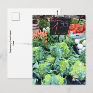 Cartão Postal Viagem   Itália - Roma, Mercado de Produtores