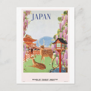 Cartão Postal Viagem Japão por Train Vintage