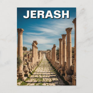 Cartão Postal Viagem Jerash Jordânia