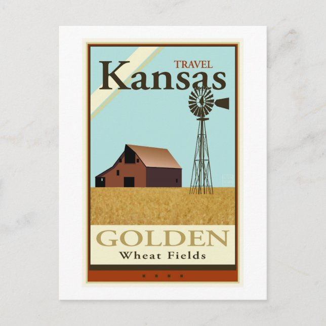 Cartão Postal Viagem Kansas (Frente)