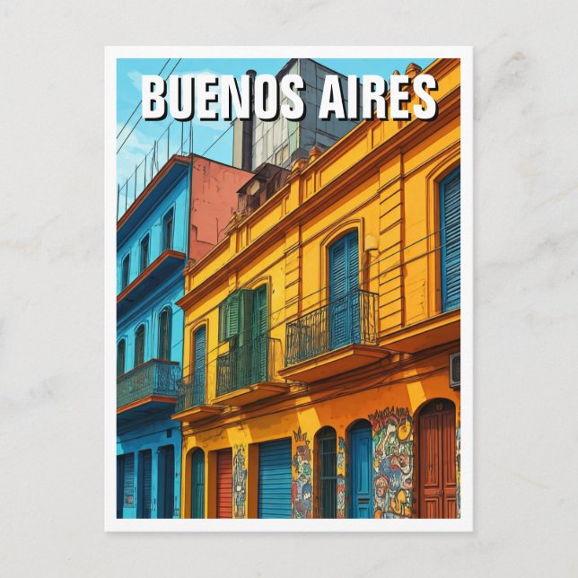 Cartão Postal Viagem La Boca Buenos Aires Argentina (Frente)