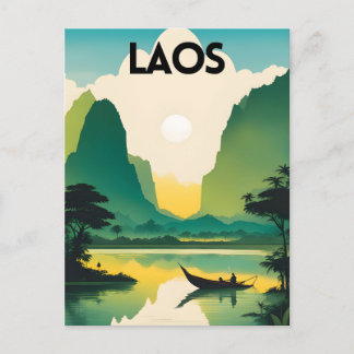 Cartão Postal Viagem Laos