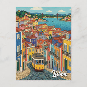 Cartão Postal Viagem Lisboa Portugal
