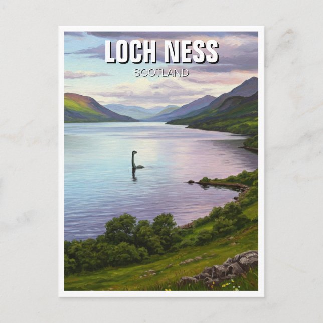 Cartão Postal Viagem Loch Ness Nessie (Frente)