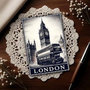 Cartão Postal Viagem Londres Inglaterra Vintage