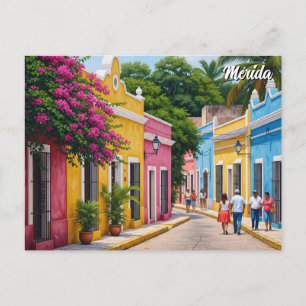 Cartão Postal Viagem Merida Mexico