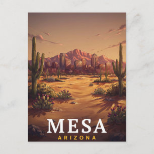 Cartão Postal Viagem Mesa Arizona Desert Skyline