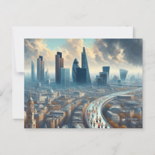 Cartão Postal Viagem minimalista da maratona de Londres