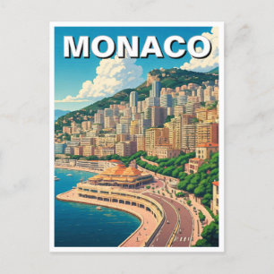 Cartão Postal Viagem Mônaco Monte Carlo Europa