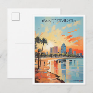 Cartão Postal Viagem Montevidéu Uruguai