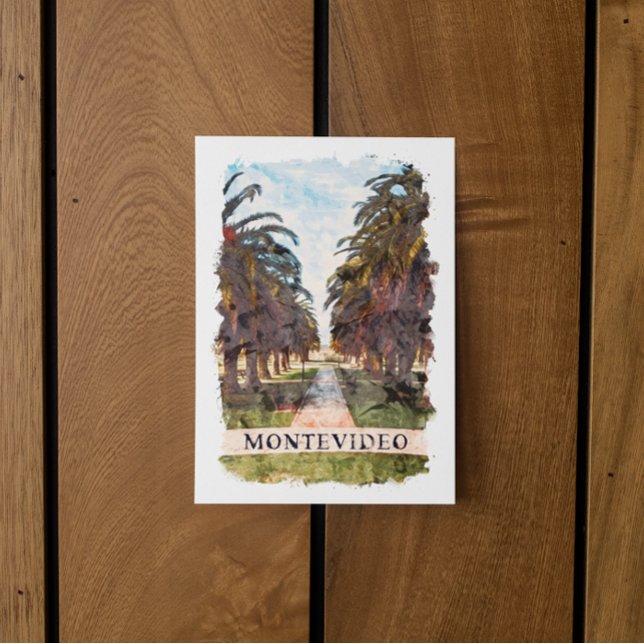 Cartão Postal Viagem Montevidéu Uruguai na América do Sul (montevideo vintage city travel)