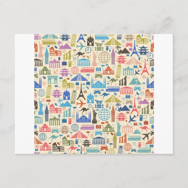 Cartão Postal viagem mundial (Frente)