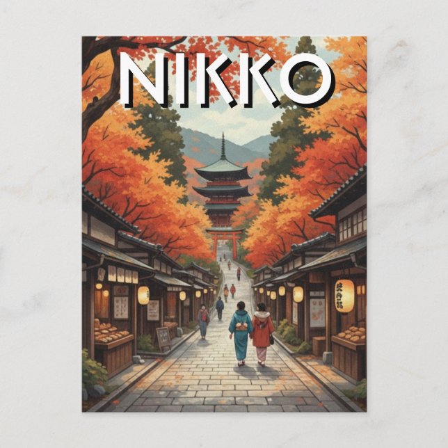 Cartão Postal Viagem Nikko Japão (Frente)