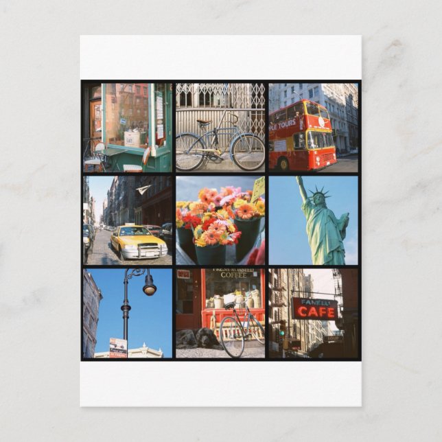 Cartão Postal Viagem no exterior para Nova Iorque (Frente)