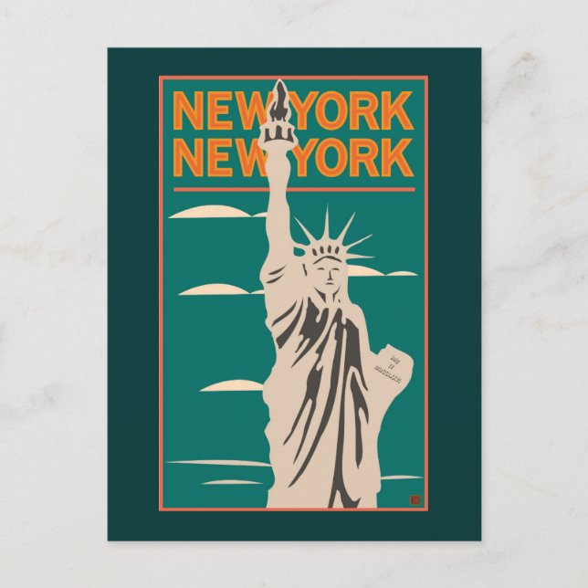 Cartão Postal VIAGEM-NY, Nova Liberdade (Frente)