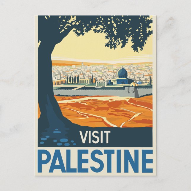 Cartão Postal Viagem Palestina Antiga Visite (Frente)