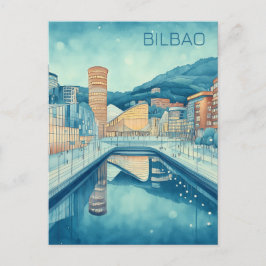 Cartão Postal Viagem para a Espanha de Bilbau