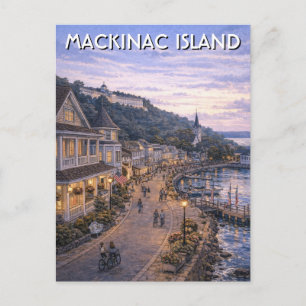 Cartão Postal Viagem para a Ilha Mackinac em Michigan