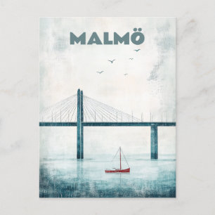 Cartão Postal Viagem para a Suecia de Malmö
