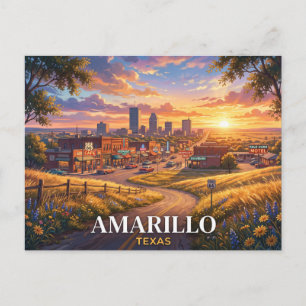 Cartão Postal Viagem para Amarillo Texas