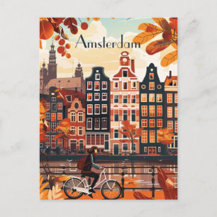 Cartão Postal Viagem para Amsterdã