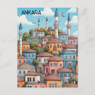 Cartão Postal Viagem para Ankara Turkiye