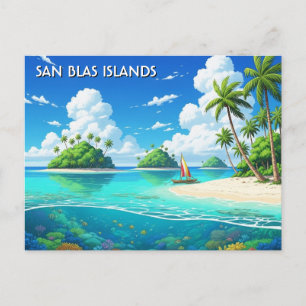 Cartão Postal Viagem para as Ilhas San Blas do Panamá