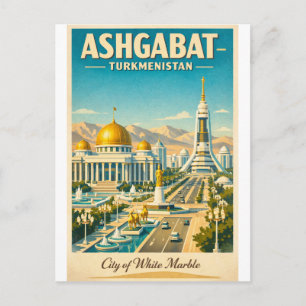 Cartão Postal Viagem para Ashgabat, Turcomenistão em 2026
