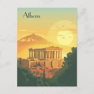 Cartão Postal Viagem para Atenas