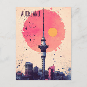 Cartão Postal Viagem para Auckland Nova Zelândia