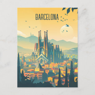 Cartão Postal Viagem para Barcelona