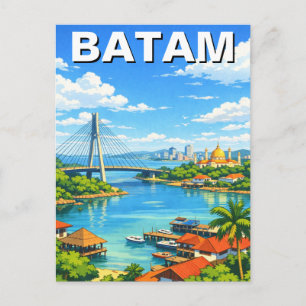 Cartão Postal Viagem para Batam Indonésia