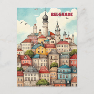 Cartão Postal Viagem para Belgrado Sérvia