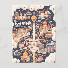 Cartão Postal Viagem para Berlim Alemanha