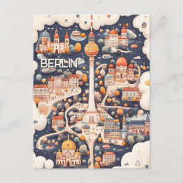 Cartão Postal Viagem para Berlim Alemanha