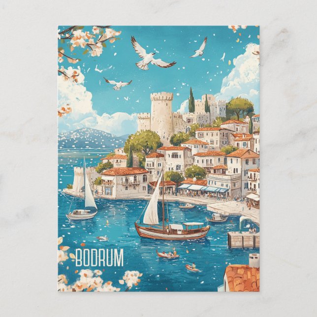 Cartão Postal Viagem para Bodrum Turkiye (Frente)