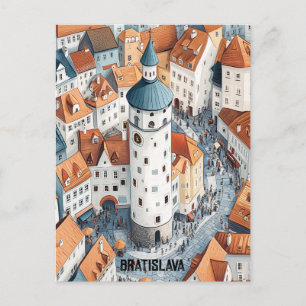Cartão Postal Viagem para Bratislava Eslováquia